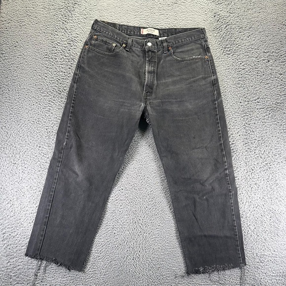 Levi's Other - Vintage Levi's 550 Jeans Mens 37x27 Black Cotton Denim Straight Workwear Relaxed